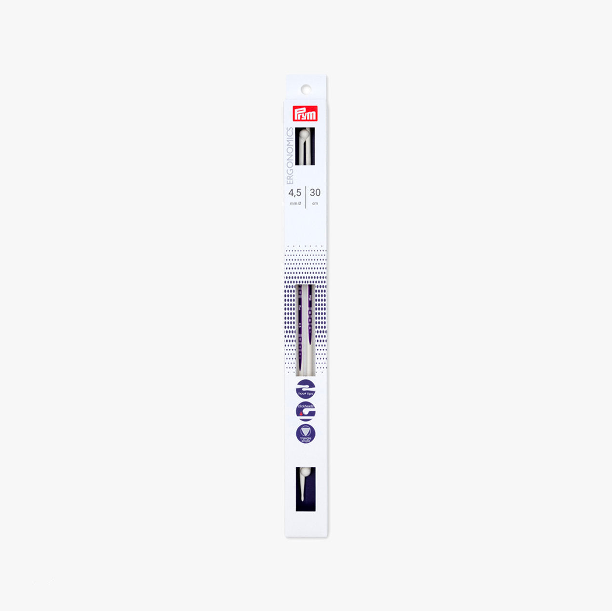 Prym ergonomic knitting needles with click head