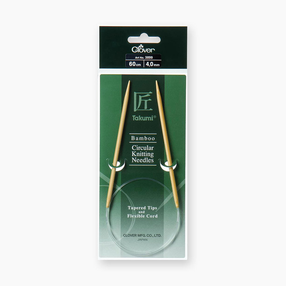 Clover 60cm Bamboo Takumi Circular Knitting Needles