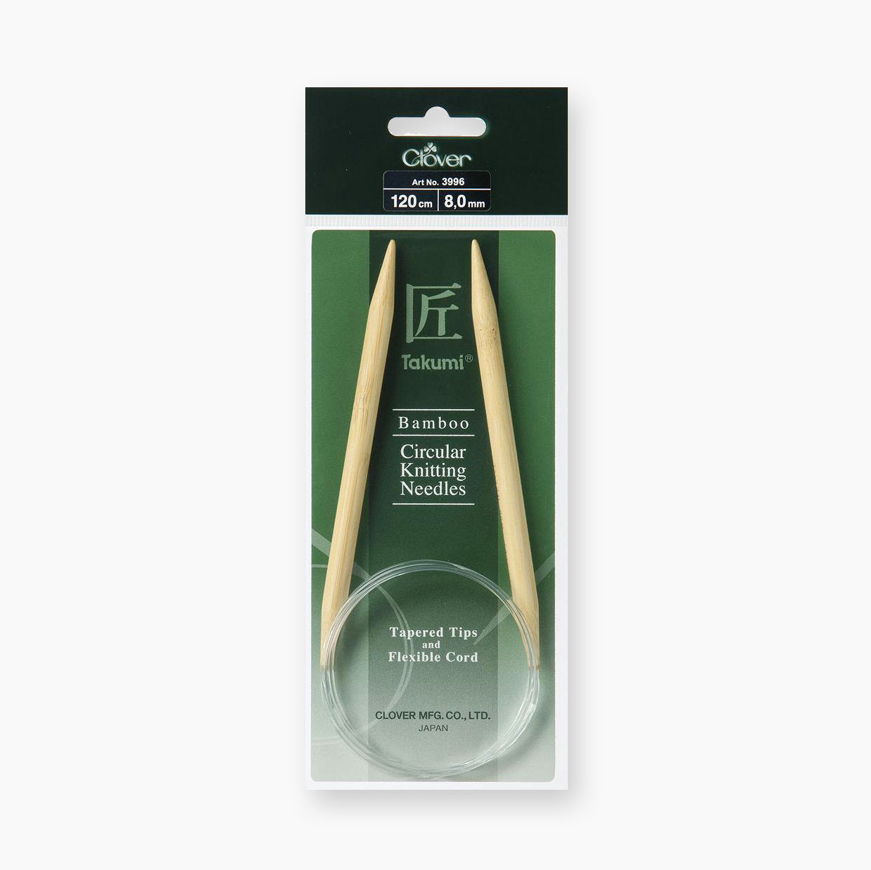 Clover 120cm Bamboo Takumi Circular Knitting Needles