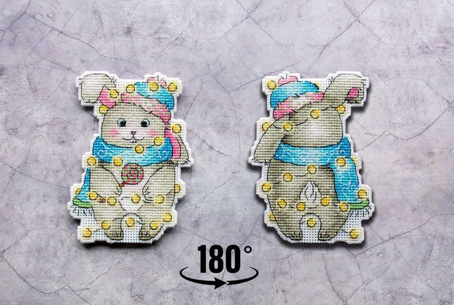 Cross Stitch Kit. New Year's Bunny - MP Studia SR-915