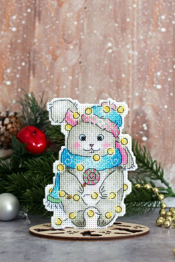 Cross Stitch Kit. New Year's Bunny - MP Studia SR-915