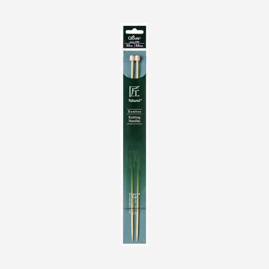 33 cm Takumi Bamboo Knitting Needles - Clover