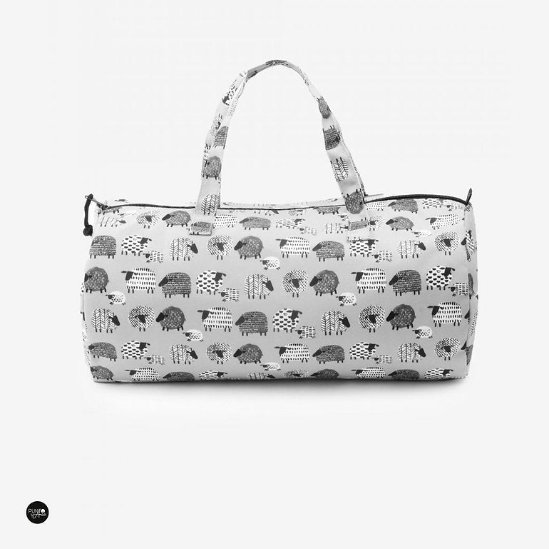 Gray BOWLING Bag - DMC - Sheep Motif U1978