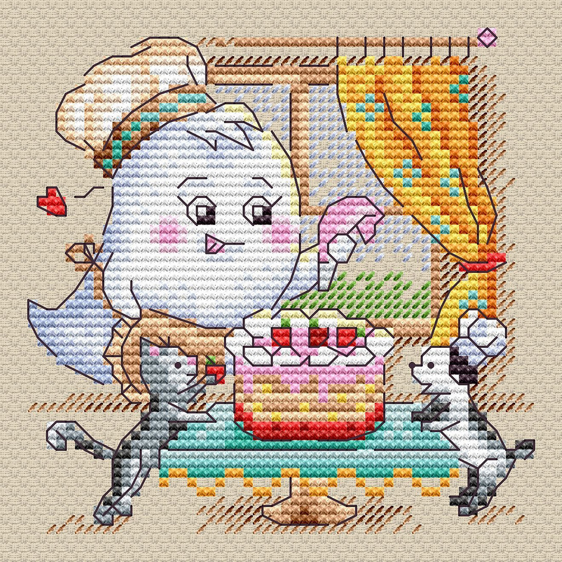 Sweet weekend - SM-763 MP Studio - Cross stitch kit