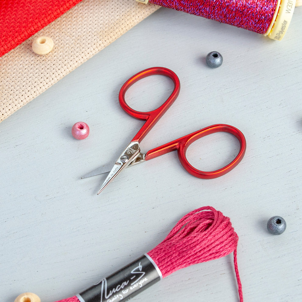 Mini Red Cross Stitch Scissors 6 cm by Premax 85736 | Precise and Portable Tools