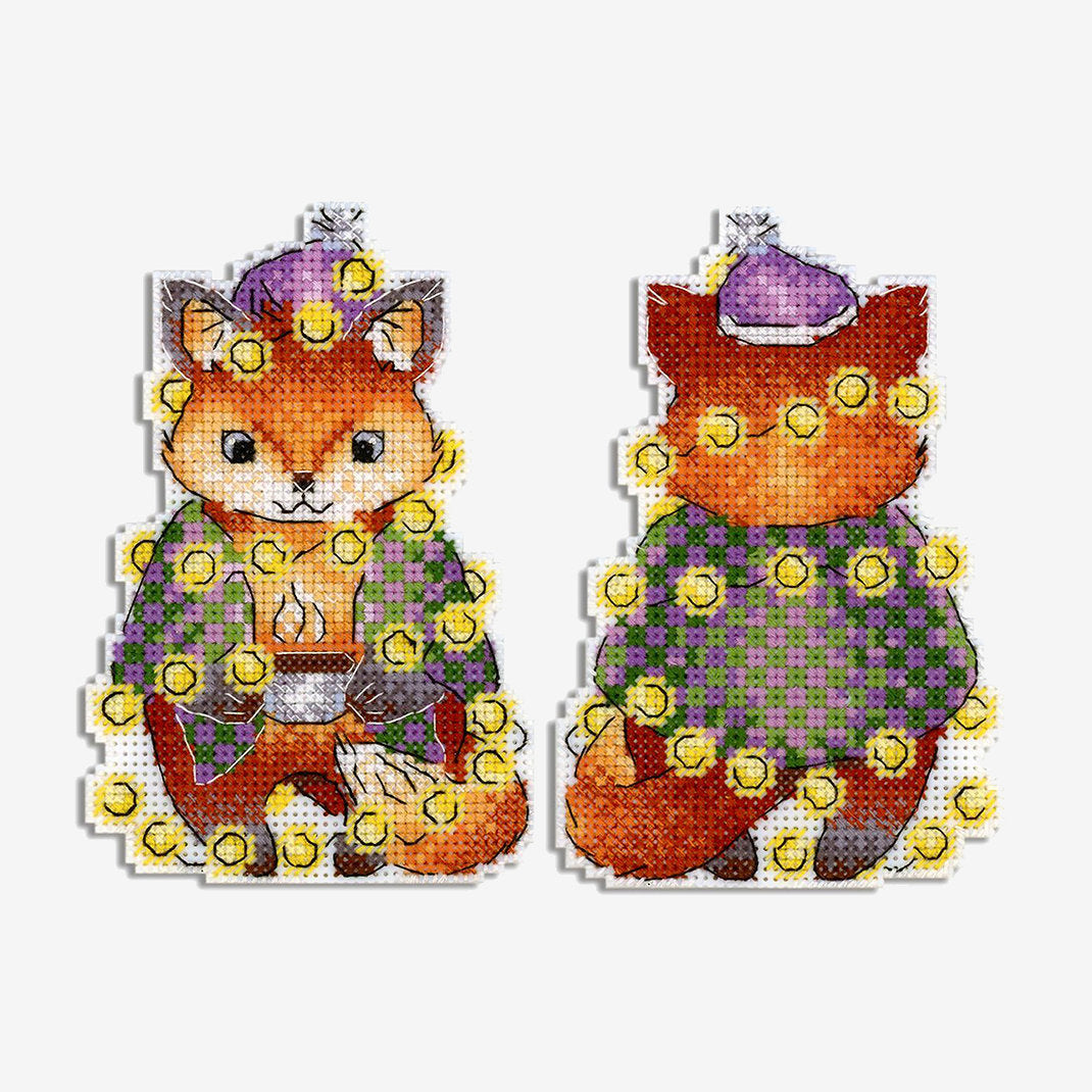 Cross Stitch Kit. New Year's Fox - MP Studia SR-914