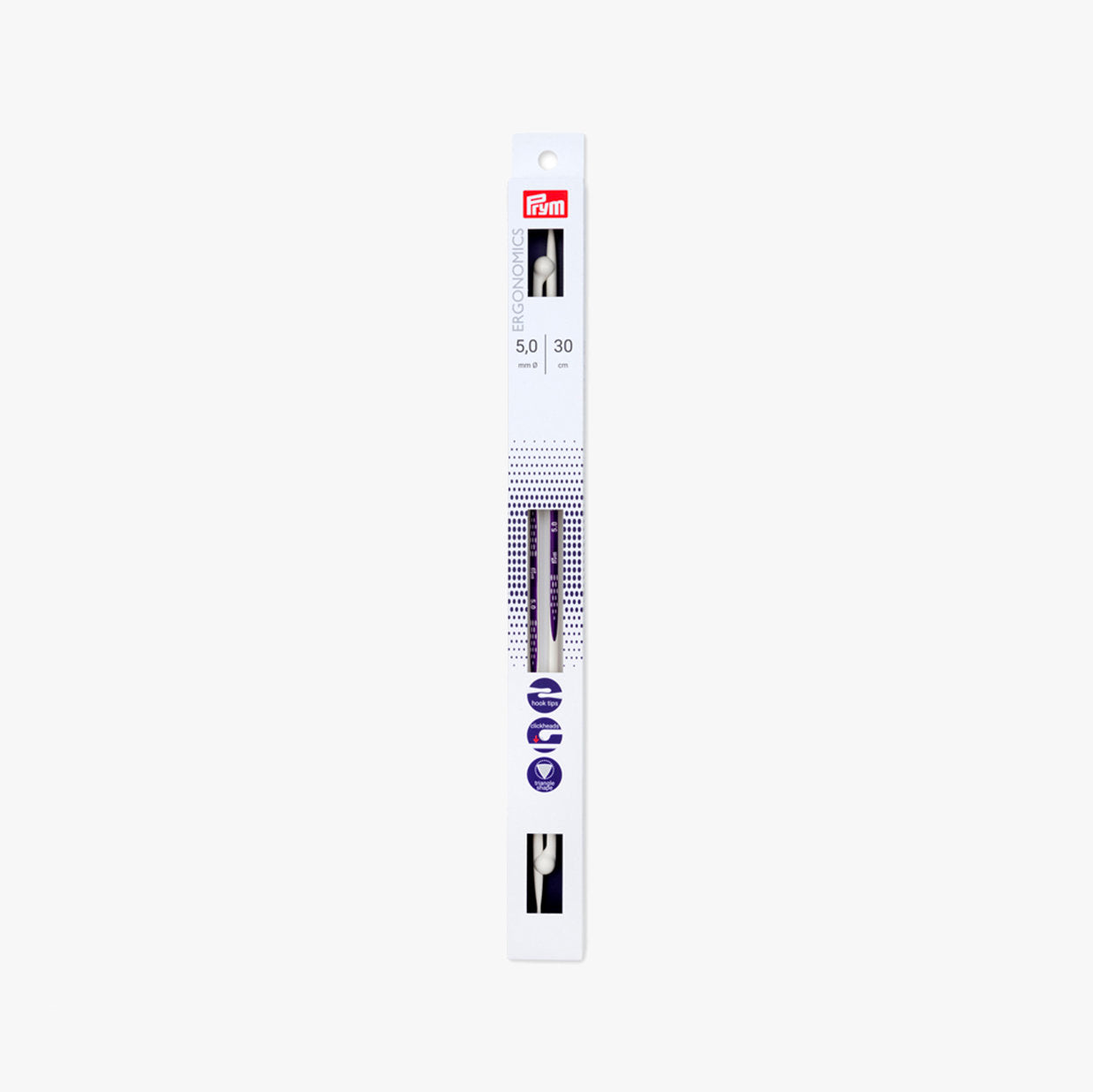 Prym ergonomic knitting needles with click head