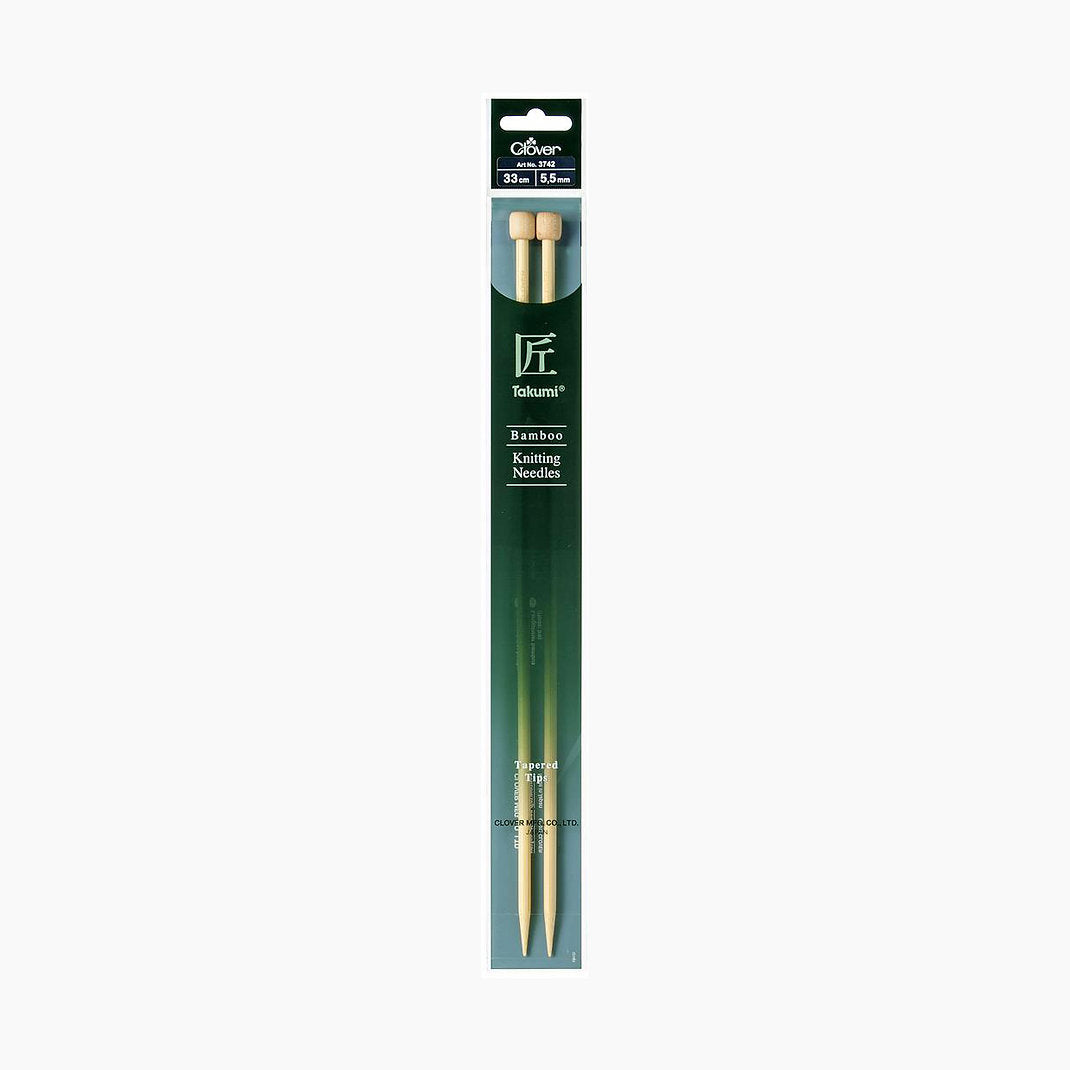 33 cm Takumi Bamboo Knitting Needles - Clover