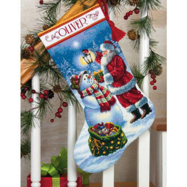 Kit de punto de cruz "Holiday Glow Stocking" 70-08952 Dimensions