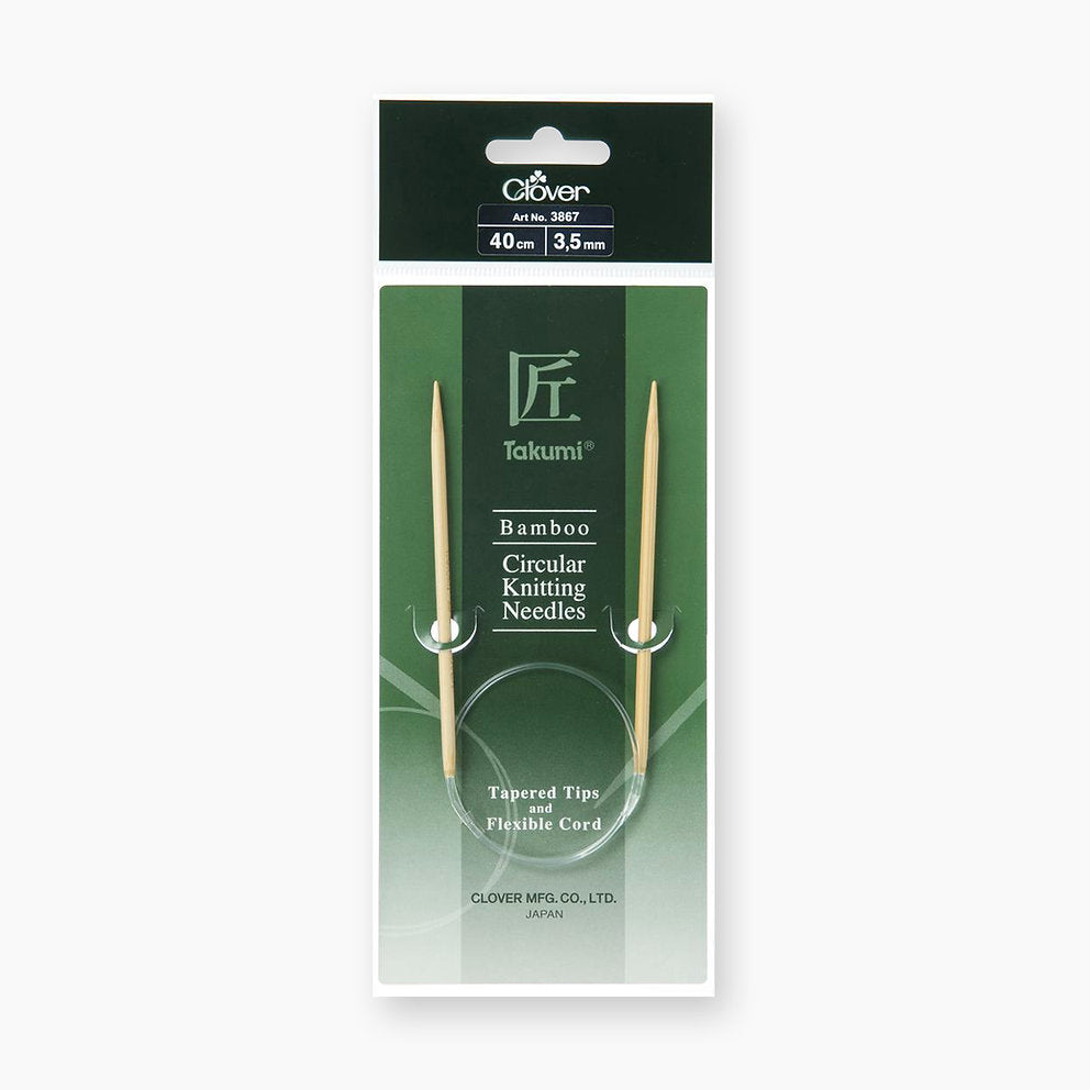 Clover 40cm Bamboo Takumi Circular Knitting Needles