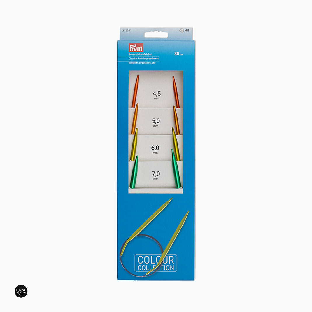 Prym Colour Collection 80cm Aluminium Circular Needle Set