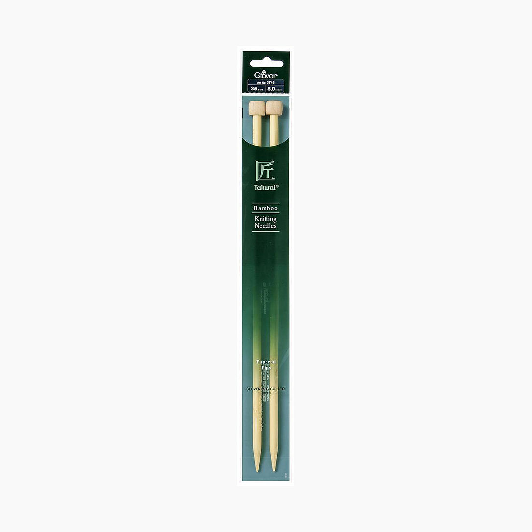 33 cm Takumi Bamboo Knitting Needles - Clover