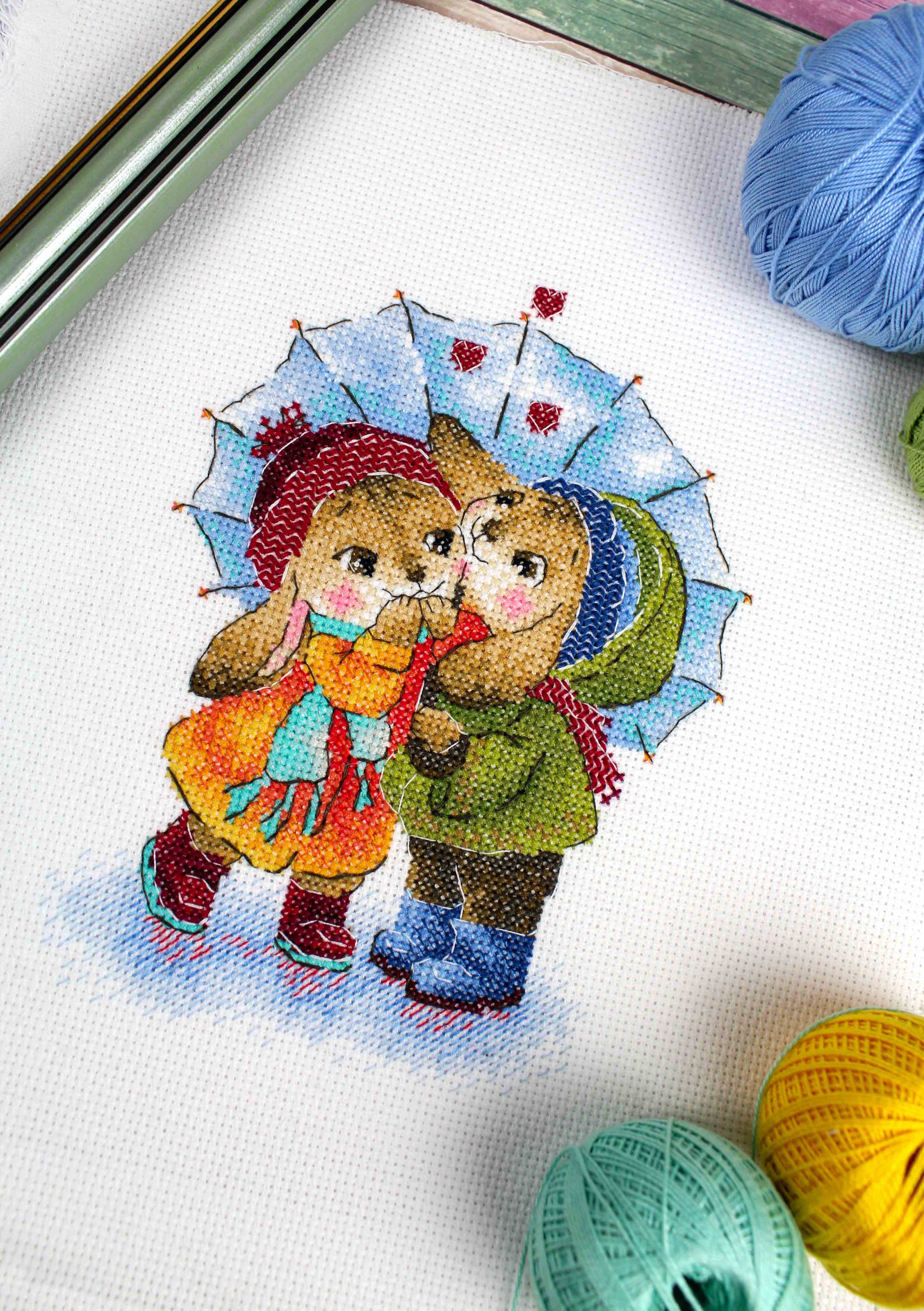 Cross stitch kit "Under the umbrella" SM-778 MP Studia