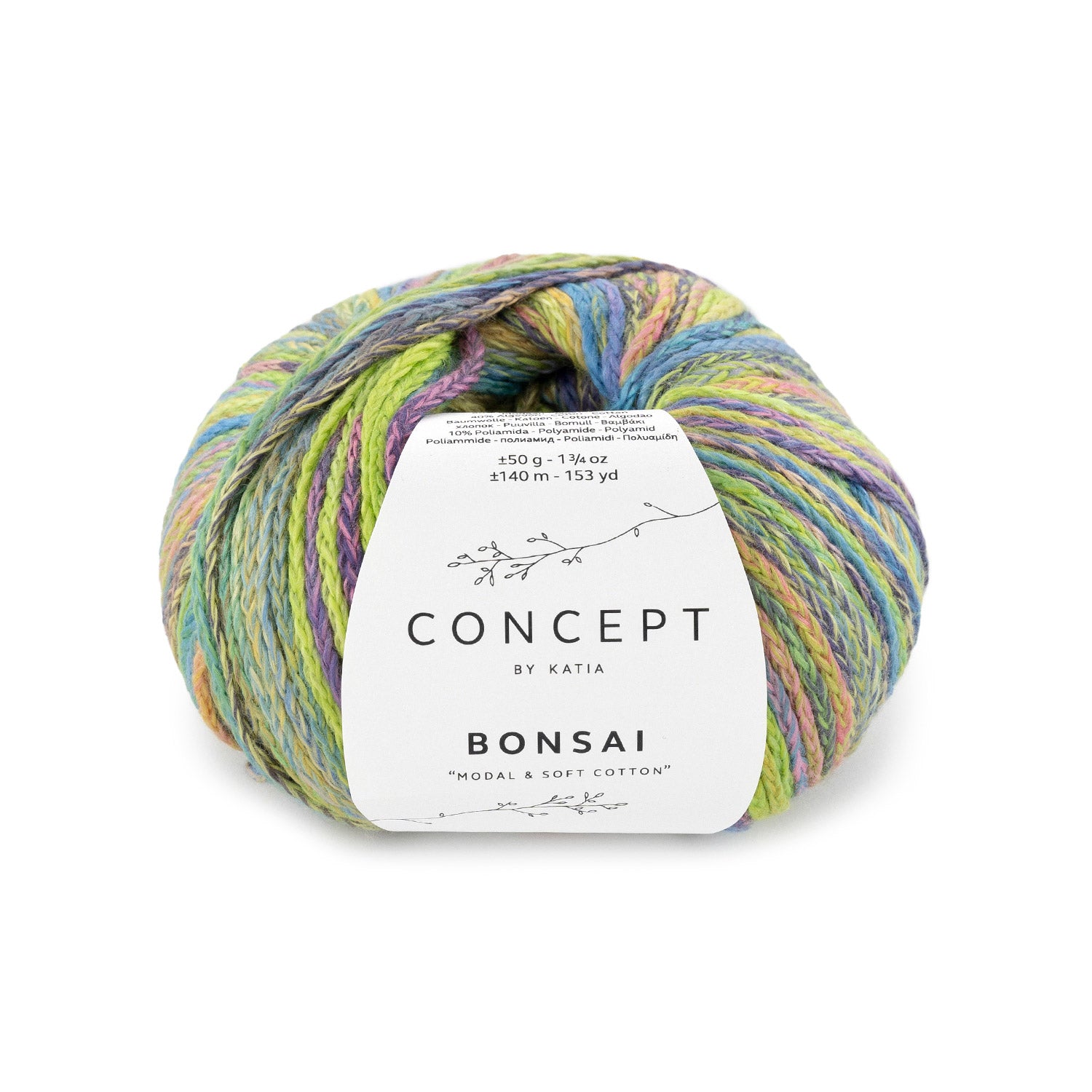 Katia Bonsai – Hilo de Cadeneta Multicolor con Suavidad Natural