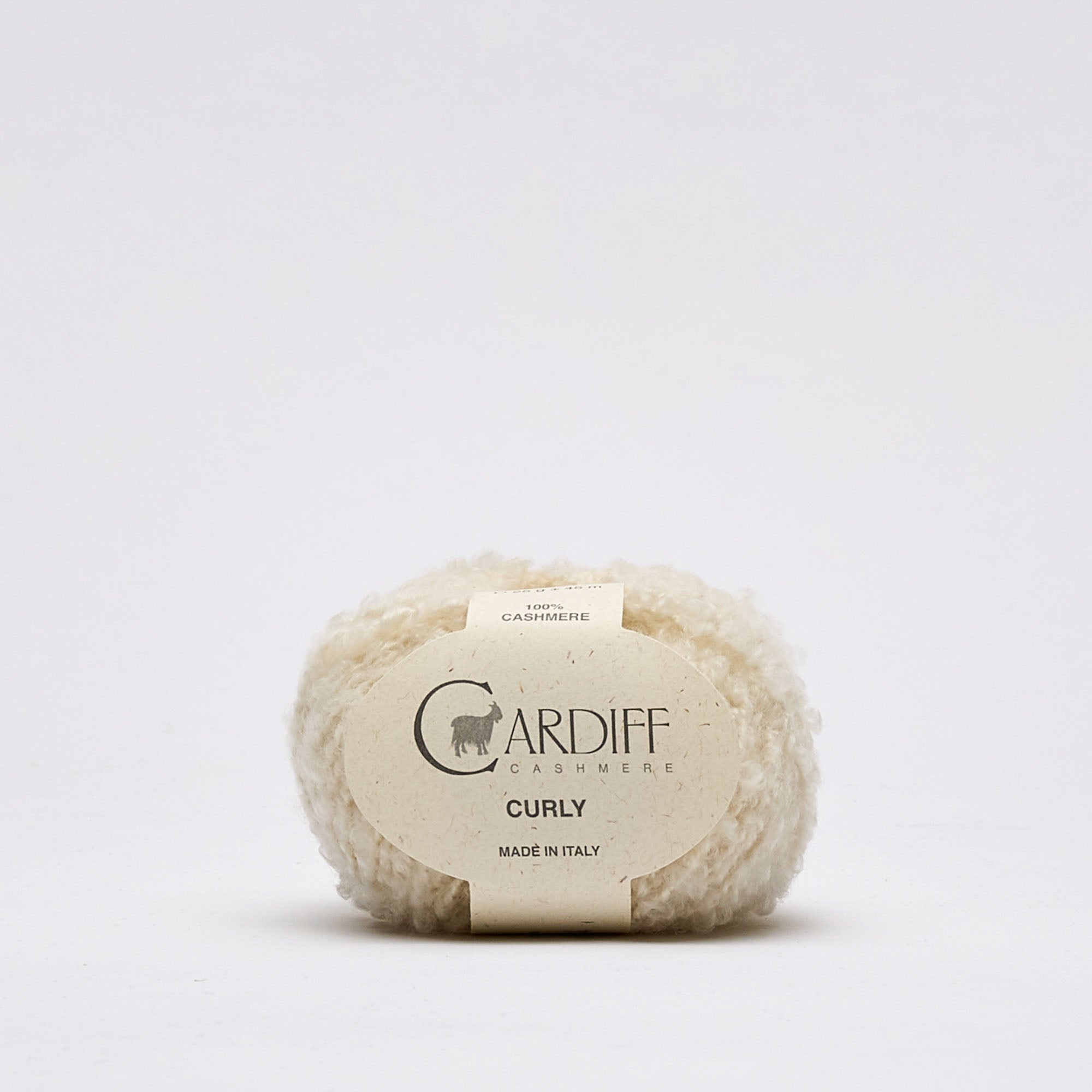 Cardiff Cashmere Curly - Lana Bouclé 100% Cachemira Natural