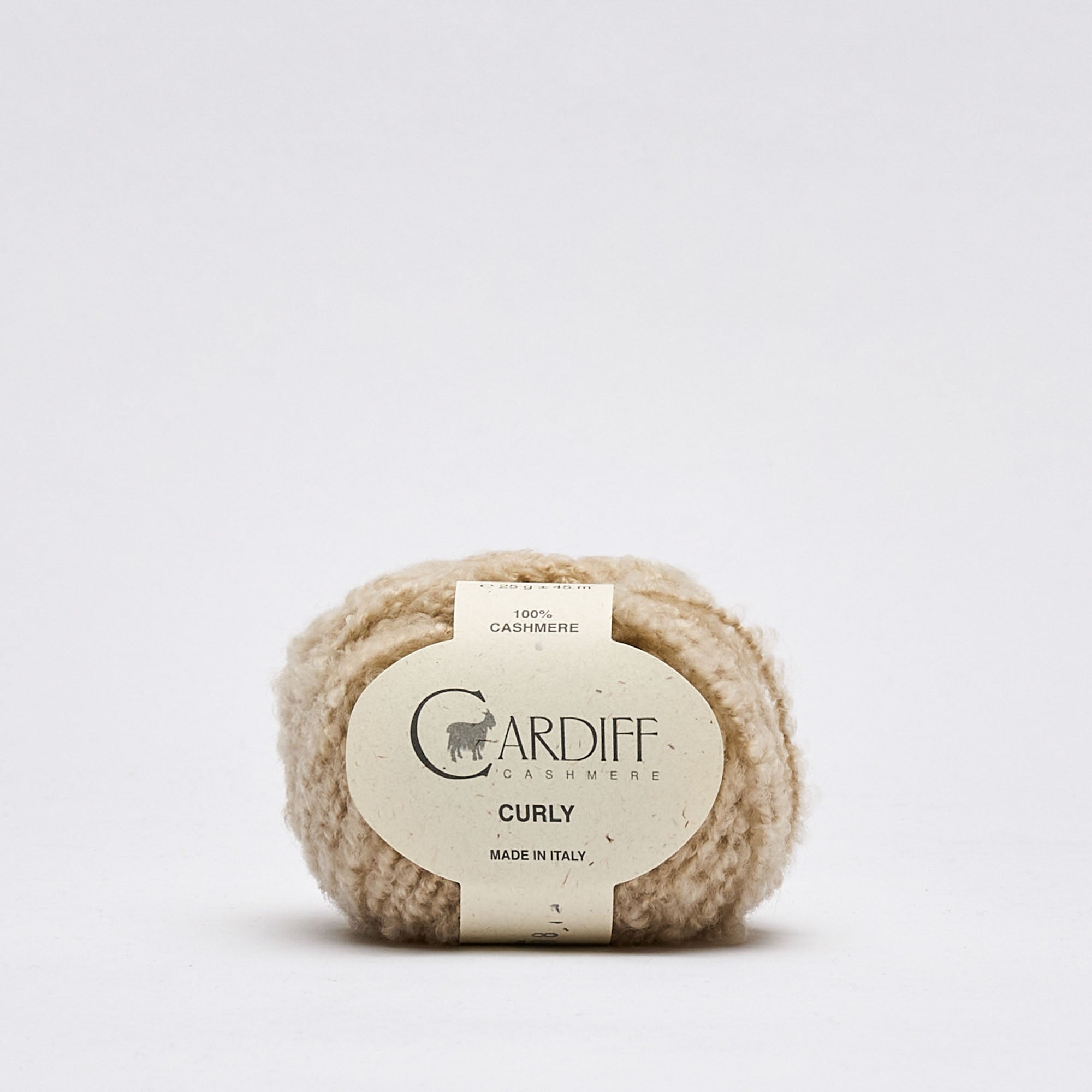 Cardiff Cashmere Curly - Lana Bouclé 100% Cachemira Natural