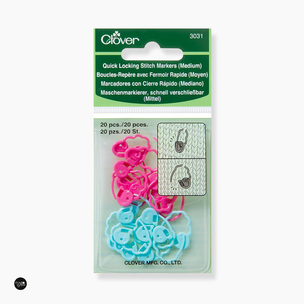 Snap Stitch Markers with Quick Release Medium - Clover 3031