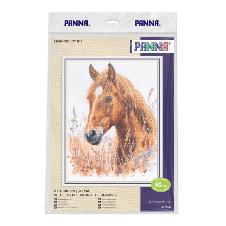 Kit de punto de cruz PANNA “En la estepa entre las hierbas” PJ-7528