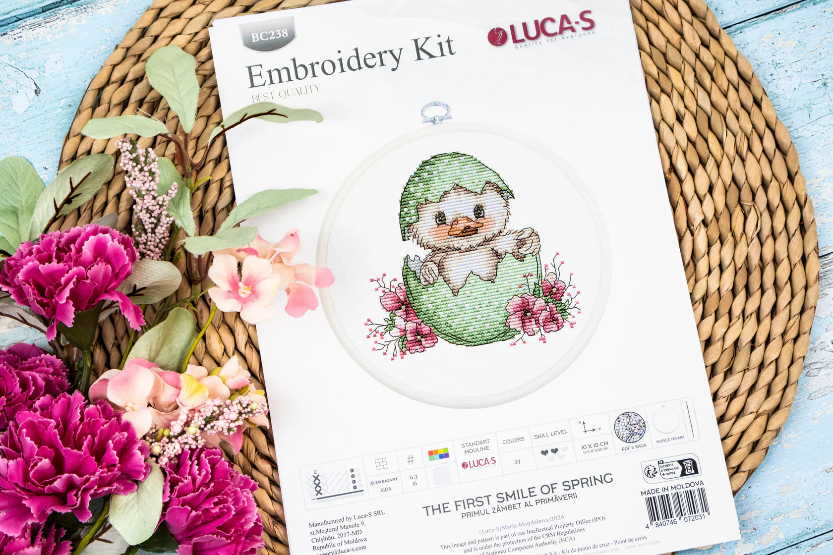 Kit de Punto de Cruz BC238 "La Primera Sonrisa de Primavera"de Luca-s