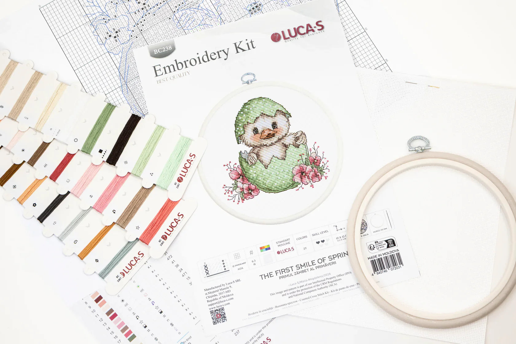 Kit de Punto de Cruz BC238 "La Primera Sonrisa de Primavera"de Luca-s