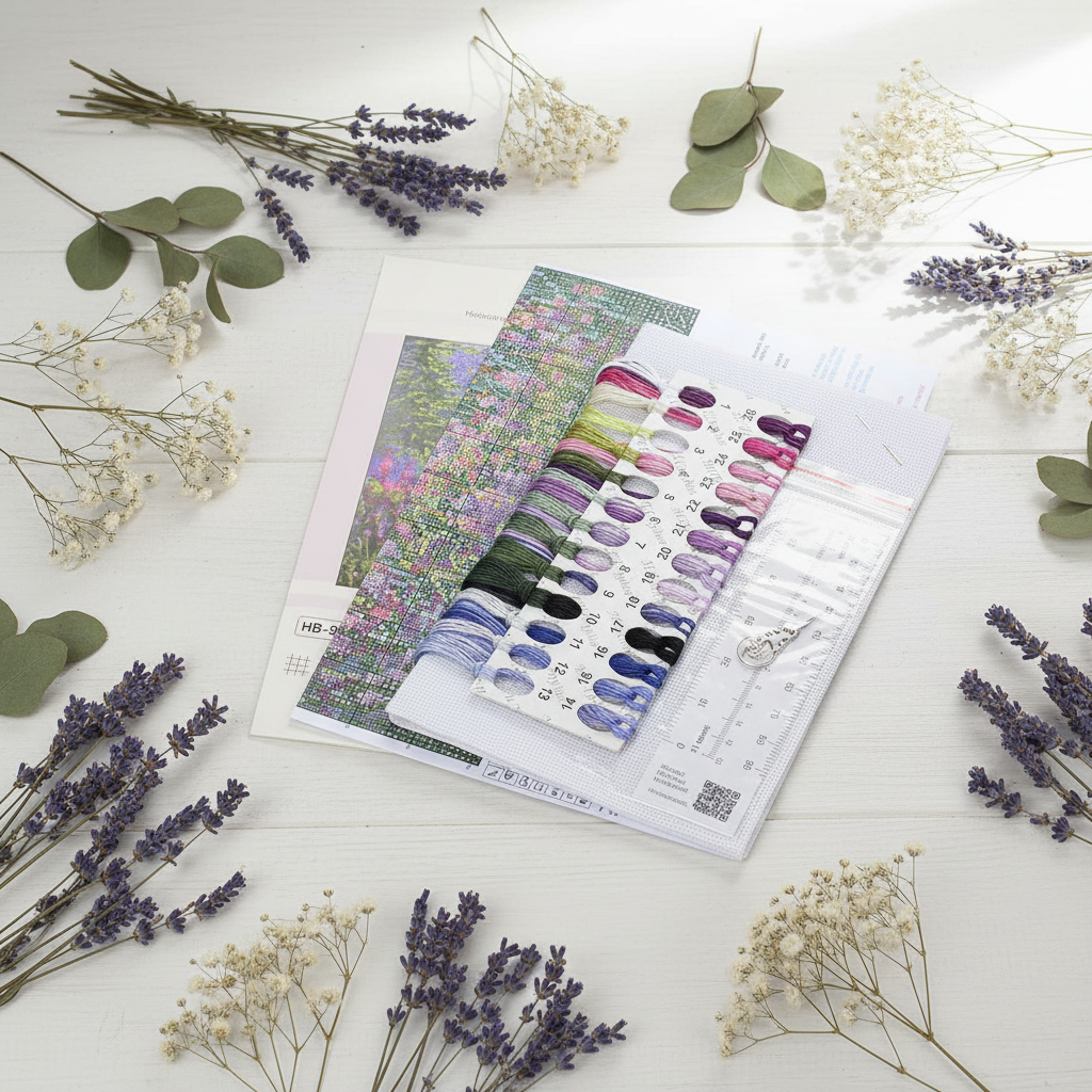 Kit de punto de cruz MP Studia “Mañana brumosa” SNV-976