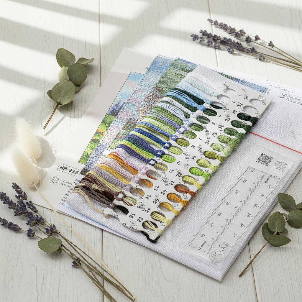 Kit de punto de cruz MP Studia “En los prados alpinos” SNV-935