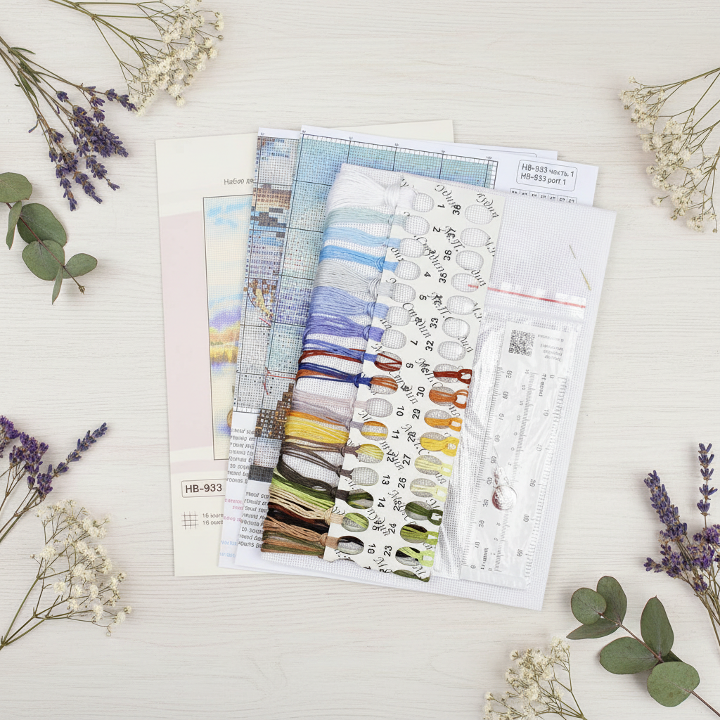 Kit de punto de cruz MP Studia “Familia pelirroja” SNV-933