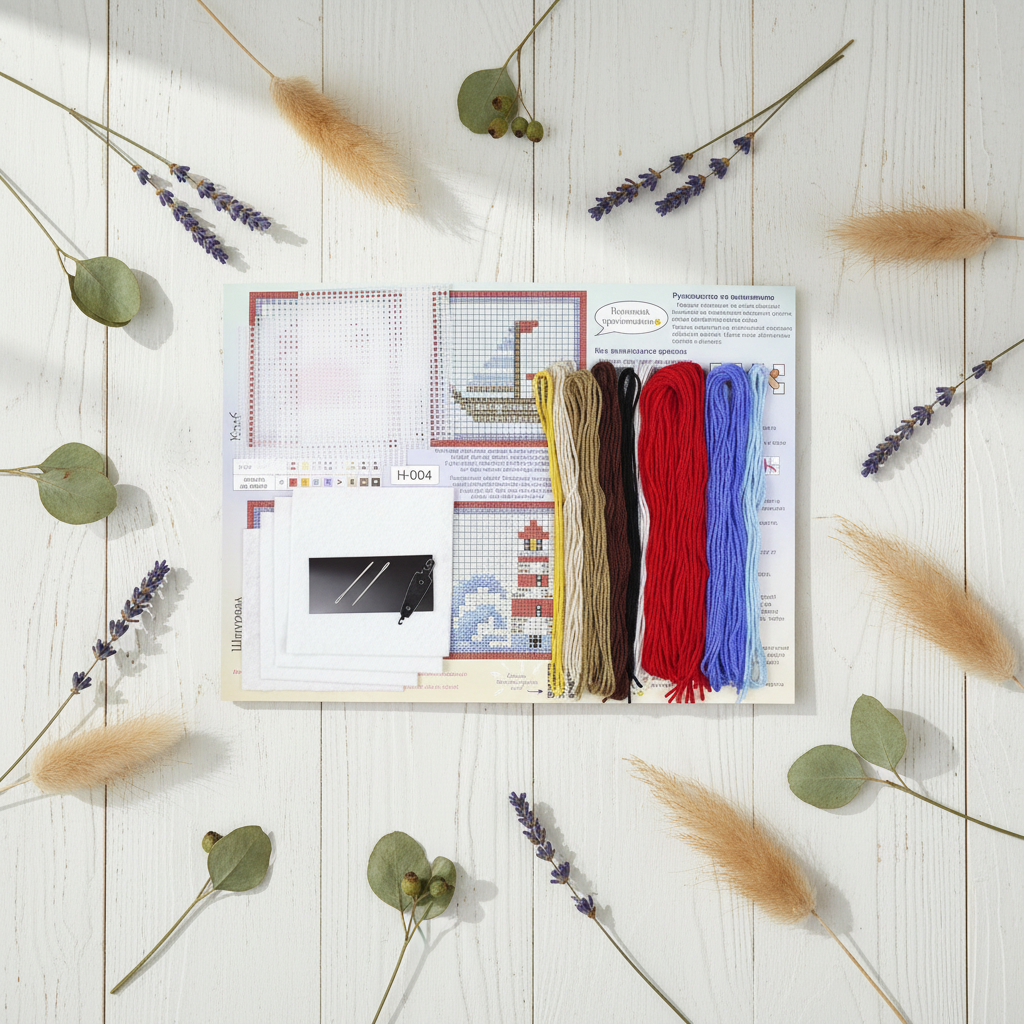 Kit de punto de cruz MP Studia “El mar llama. Set de 4” SN-004