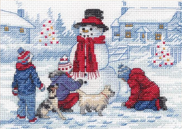 Einen Schneemann bauen – 70-08993 Dimensions – Kreuzstichset