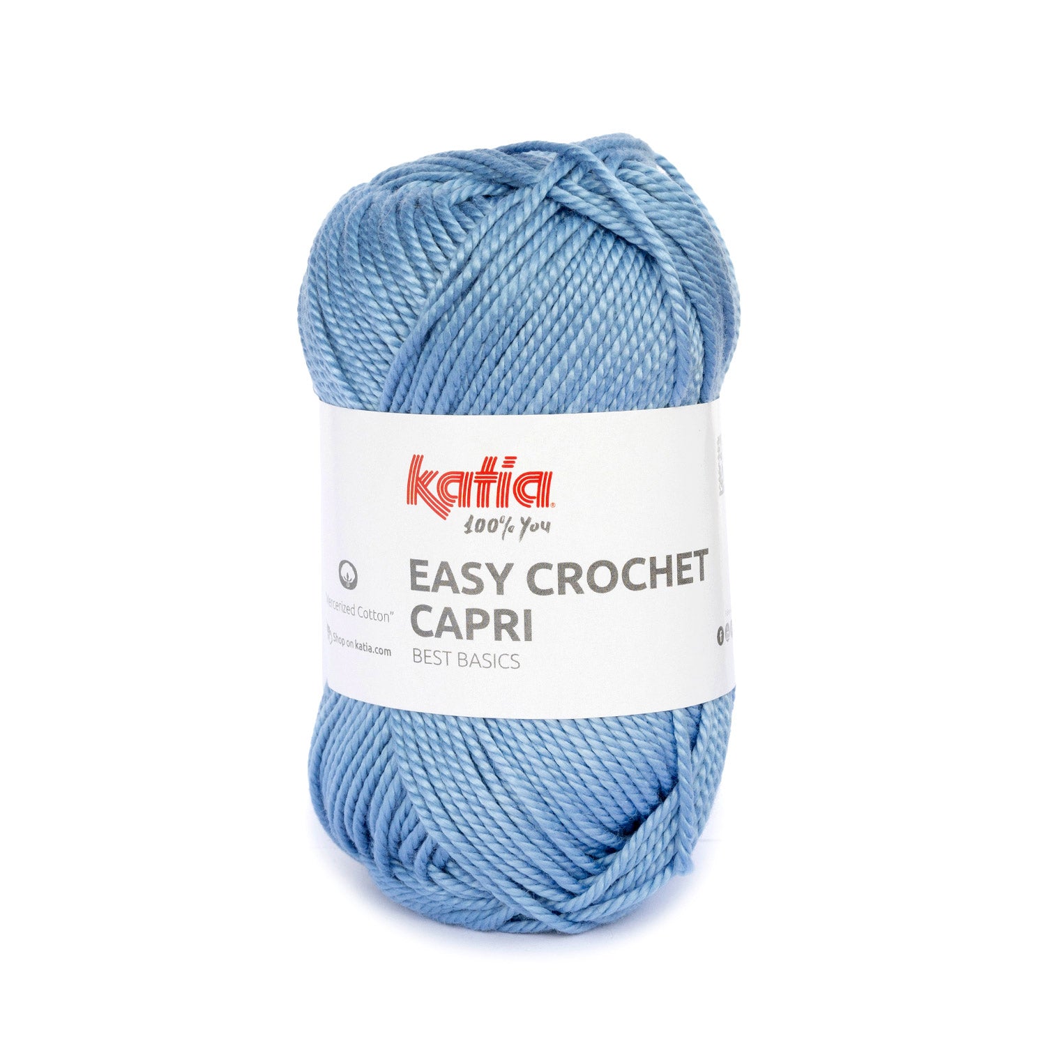 Lana Easy Crochet Capri - Algodón Gaseado y Mercerizado 100% para Creaciones Frescas y Brillantes