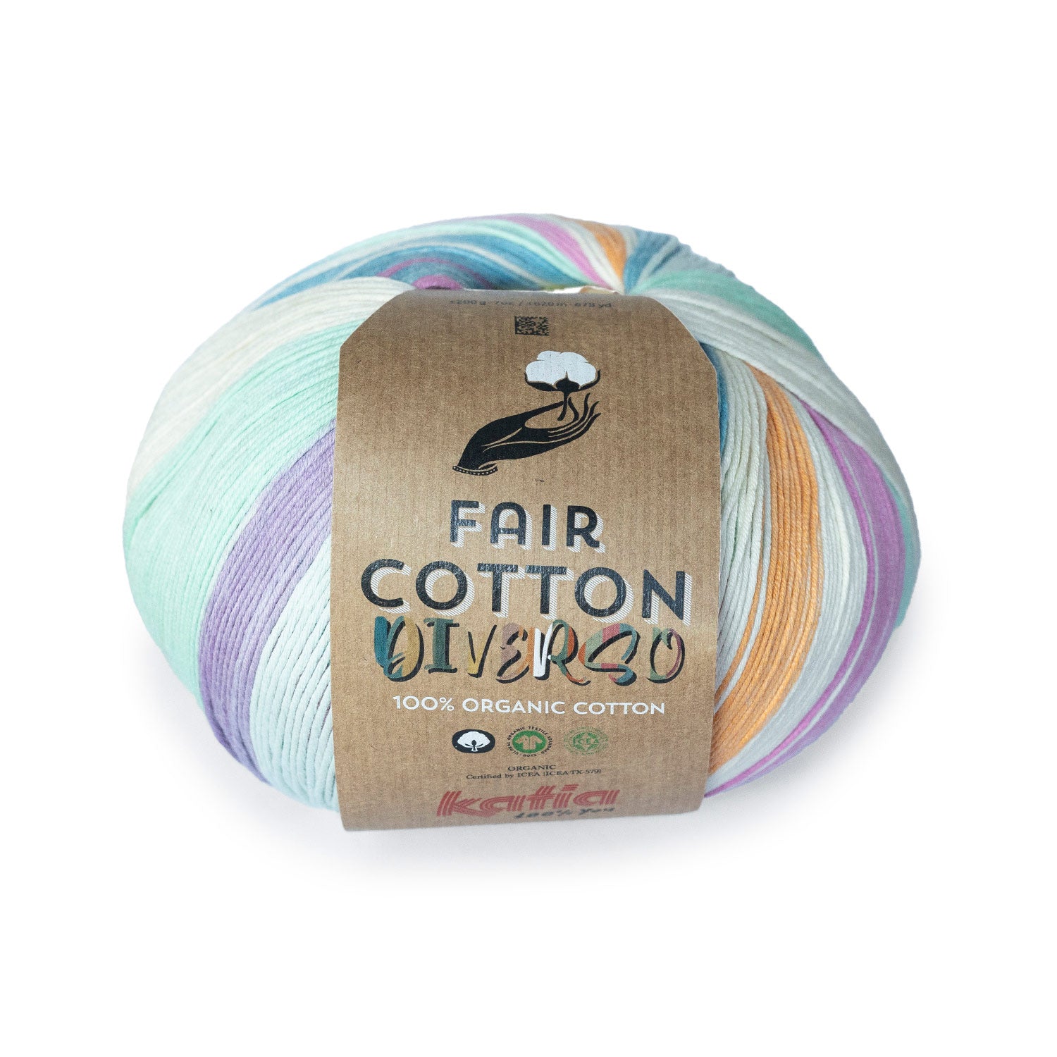 Lana Katia Fair Cotton Diverso - Color Orgánico con Efecto Degradado Único