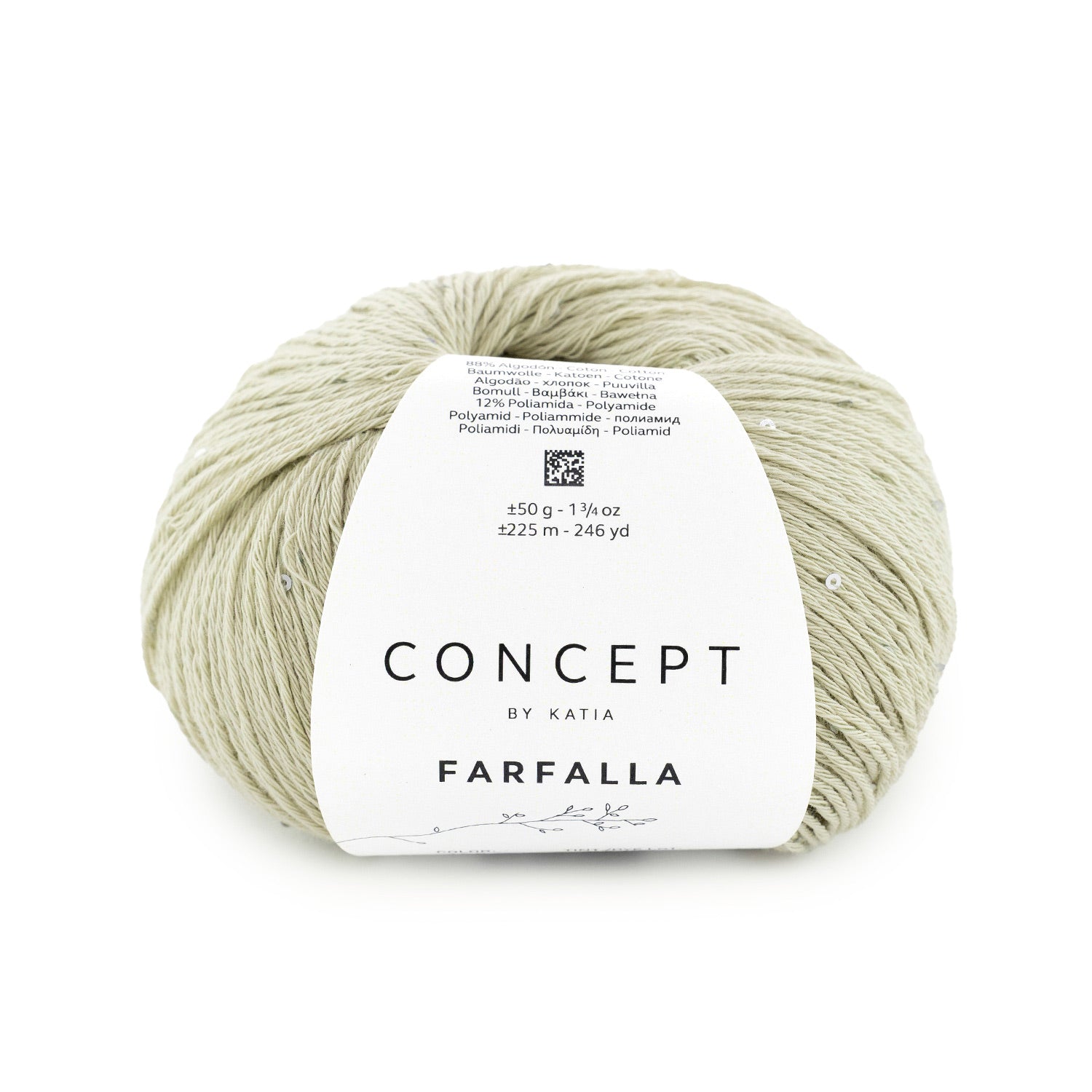 Farfalla von Concept by Katia – Baumwolle mit Mikropailletten, 50 g
