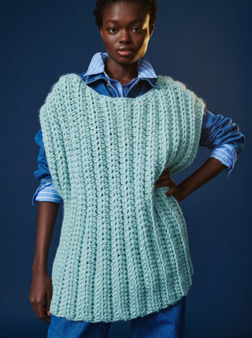 KW-402A Wow Chunky Jeanne Vest Crochet Kit - Katia