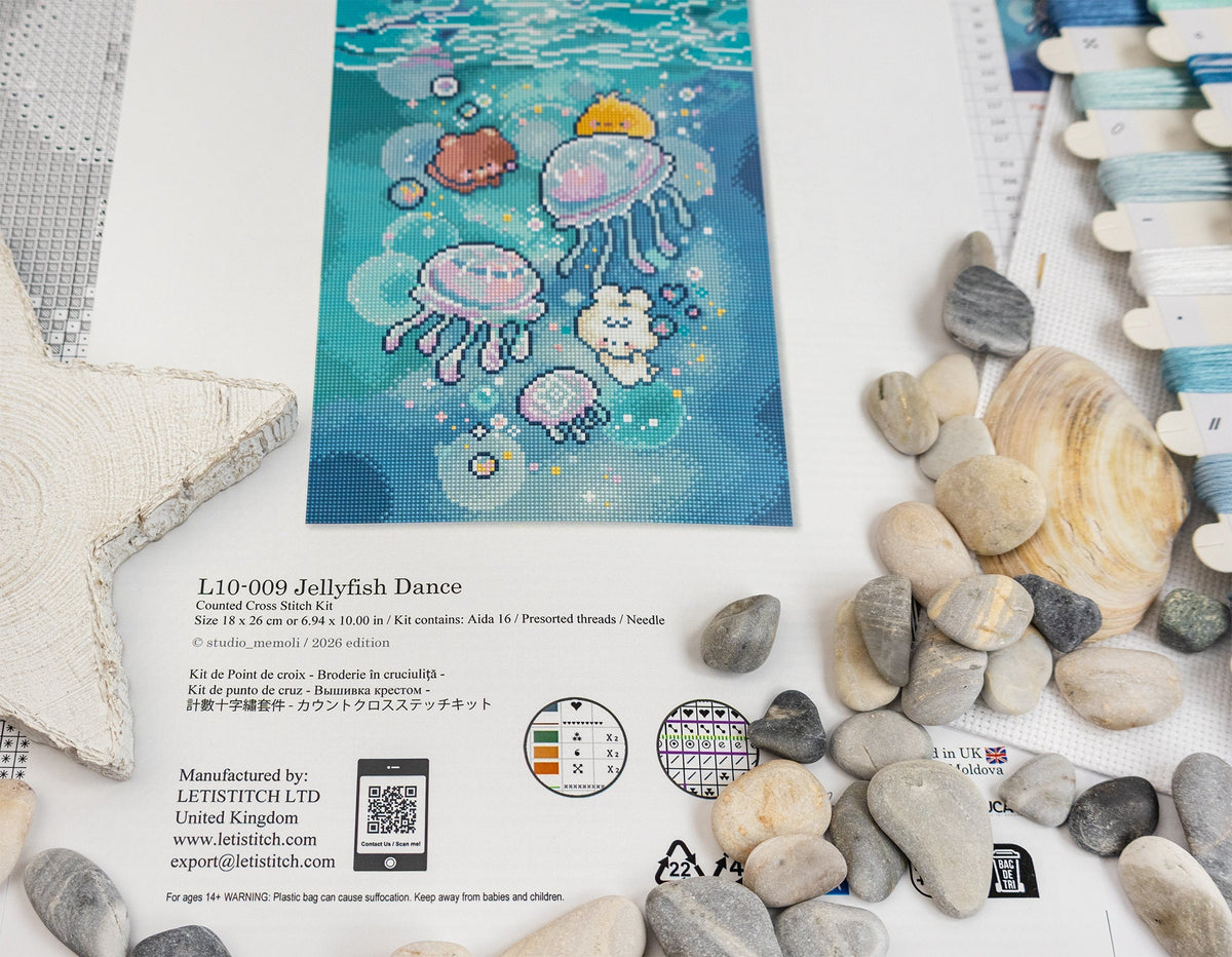 Kit de punto de cruz Letistitch L10-009 Jellyfish Dance - imagen 9