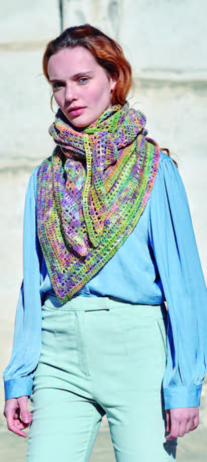 Pattern to knit a shawl with Katia's Brahma wool - PDF