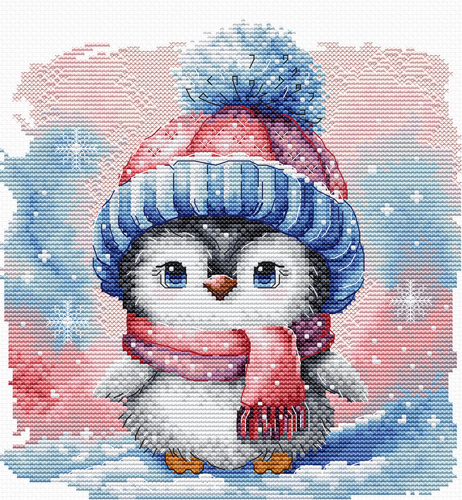 Frosty Penguin Friend - Kit de Punto de Cruz AVA P047