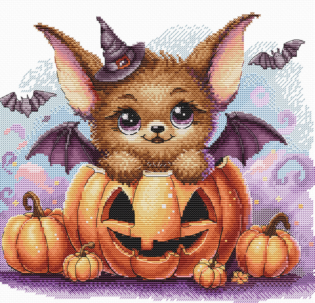 AVA P061 – Halloween | Kit de punto de cruz divertido y espeluznante
