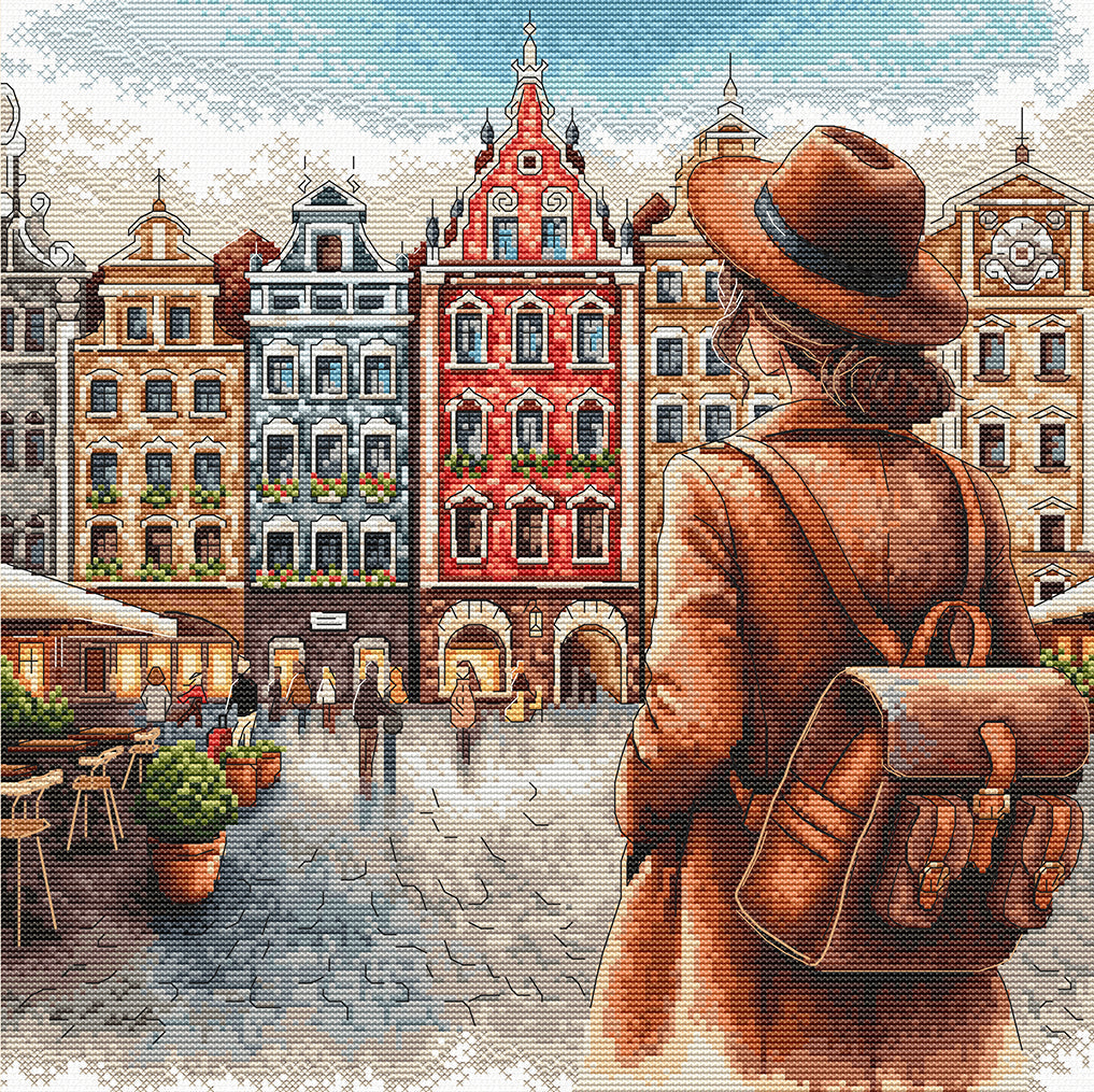 Cross Stitch Kit - Old Town of Bruges P104 AVA (Stitch &amp; Art)