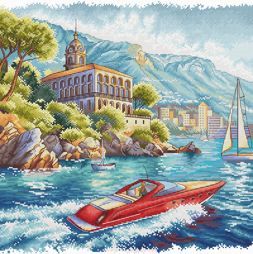 Kit de Punto de Cruz AVA Stitch P155 "La Costa"