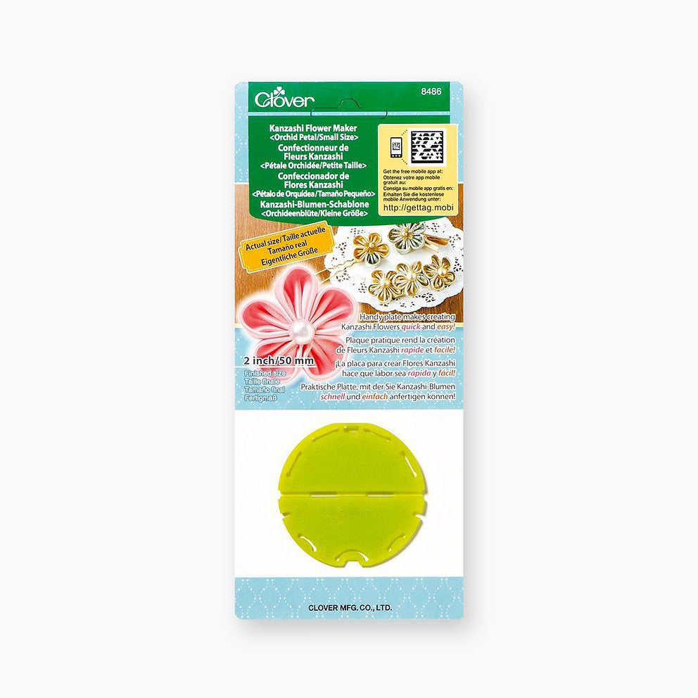 Clover 8486 Kanzashi template for making fabric flowers - 2 / 50 mm