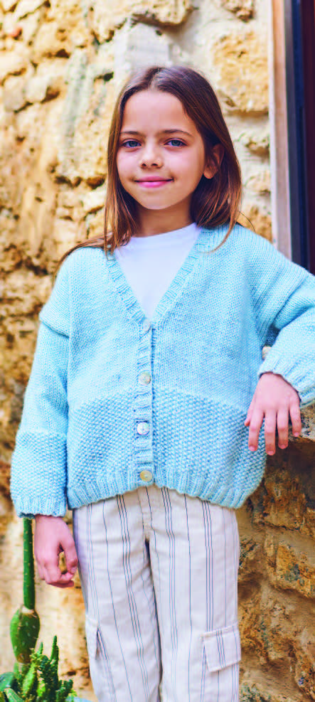 Girl's jacket and scarf pattern for wool Comet by Katia - PDF