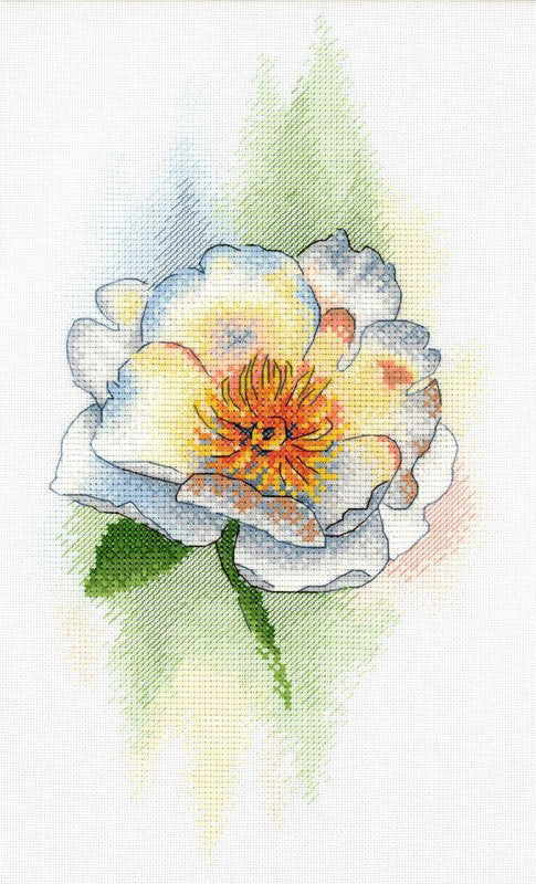 White Peony - MP Studia - Cross stitch kit SA-048