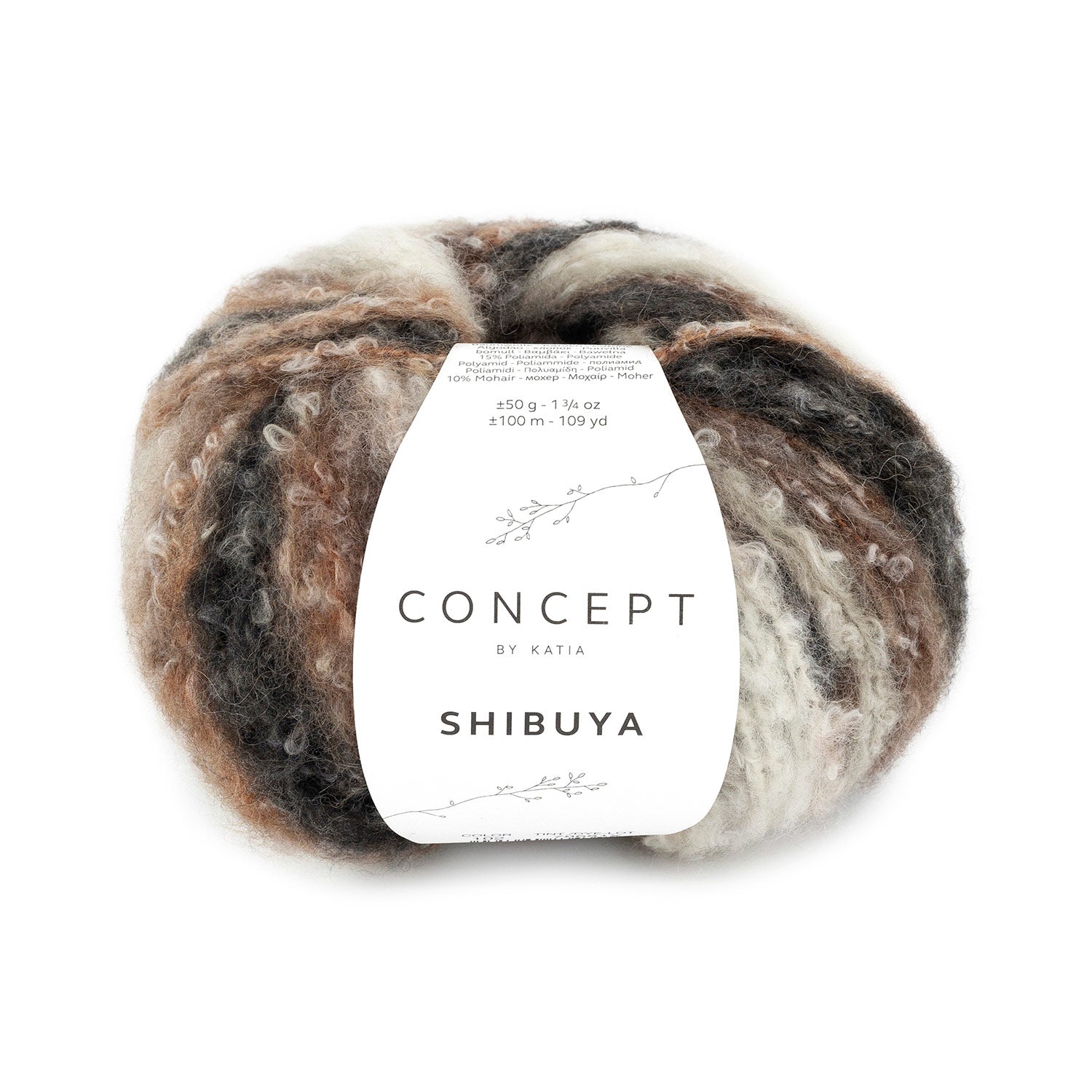 Shibuya de Katia - Hilo de mezcla con Merino, Algodón y Mohair