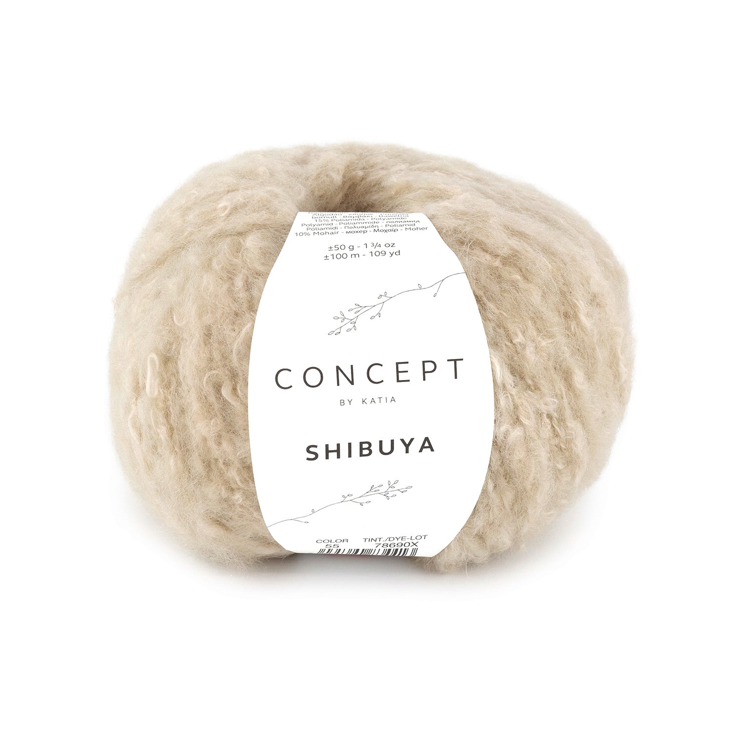 Shibuya de Katia - Hilo de mezcla con Merino, Algodón y Mohair