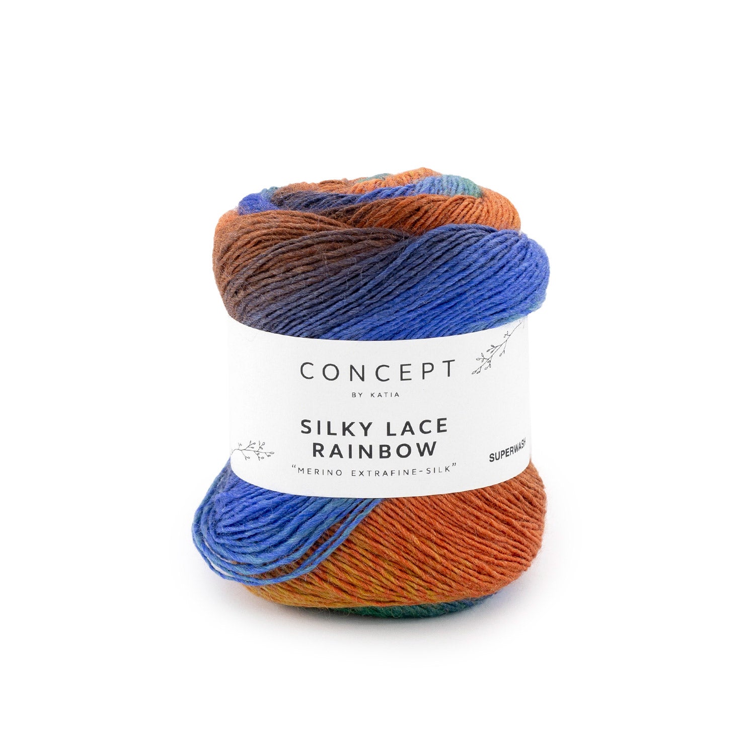 Silky Lace Rainbow - Hilo Fino de Merino y Seda con Degradado Multicolor