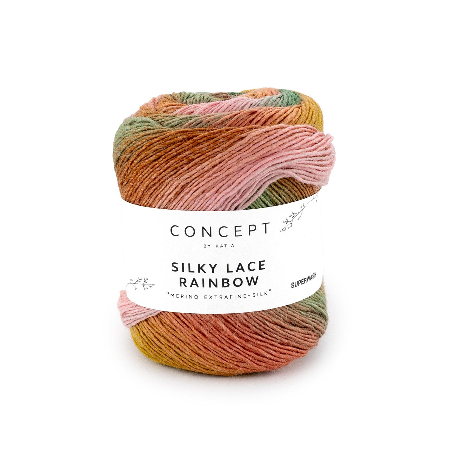 Silky Lace Rainbow - Hilo Fino de Merino y Seda con Degradado Multicolor