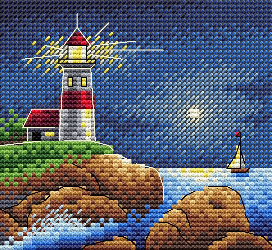 Moonlit Night Cross Stitch Kit - SM-627 MP Studia