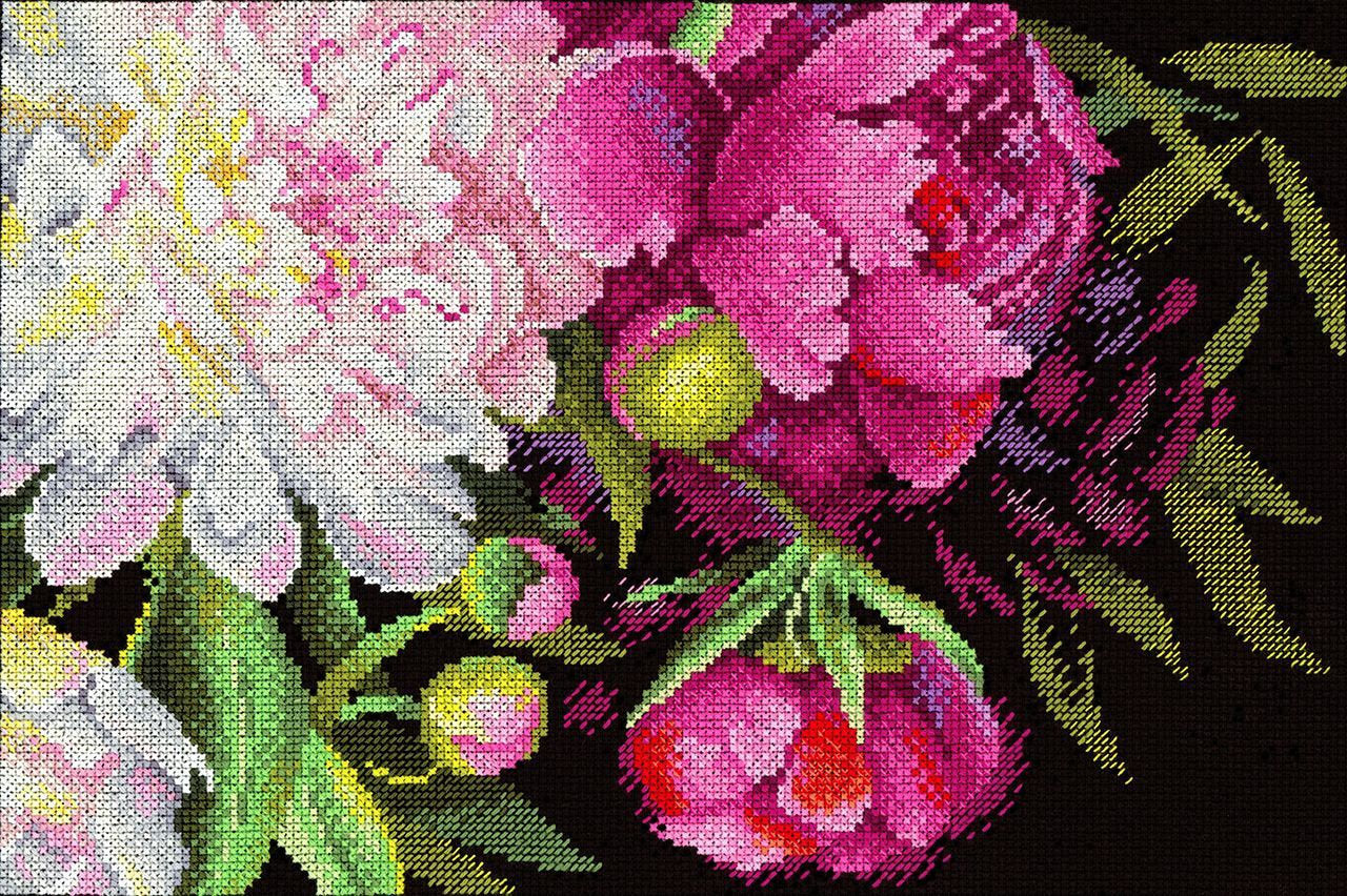 Royal Peonies - SNV-755 MP Studia - Cross Stitch Kit