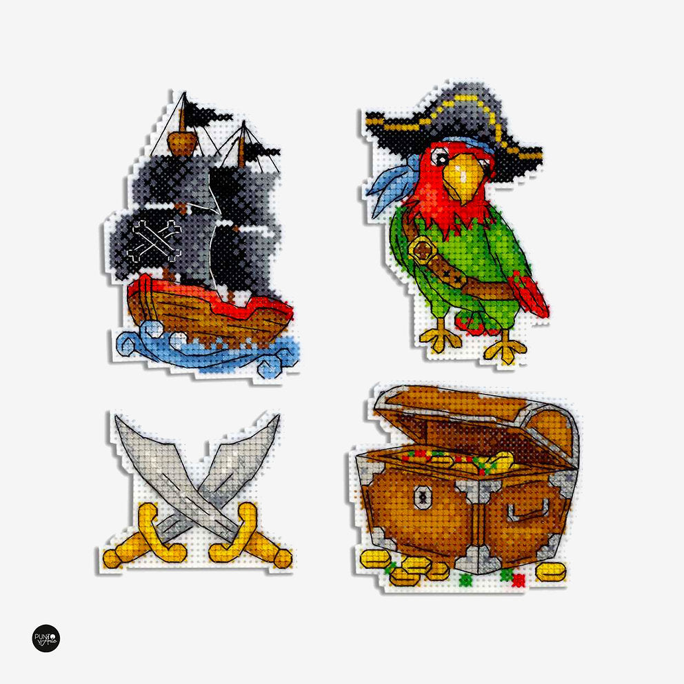 Under pirate sails. Magnets - MP Studia - Cross stitch kit SR-451