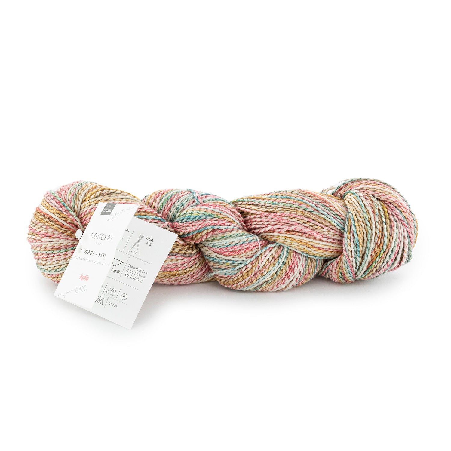 Lana Katia Wabi-Sabi - Hilo Fantasía de Edición Limitada con Textura Ondulada y Estampado Multicolor